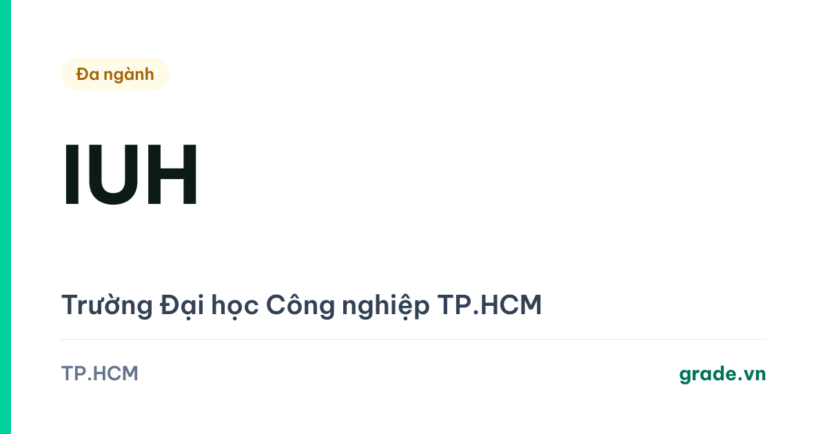 Review Đại học Công nghiệp TP.HCM (IUH): điểm chuẩn 17–26, ký túc xá 550.000 đồng/tháng, và trường lớn nhất mà ít ai review