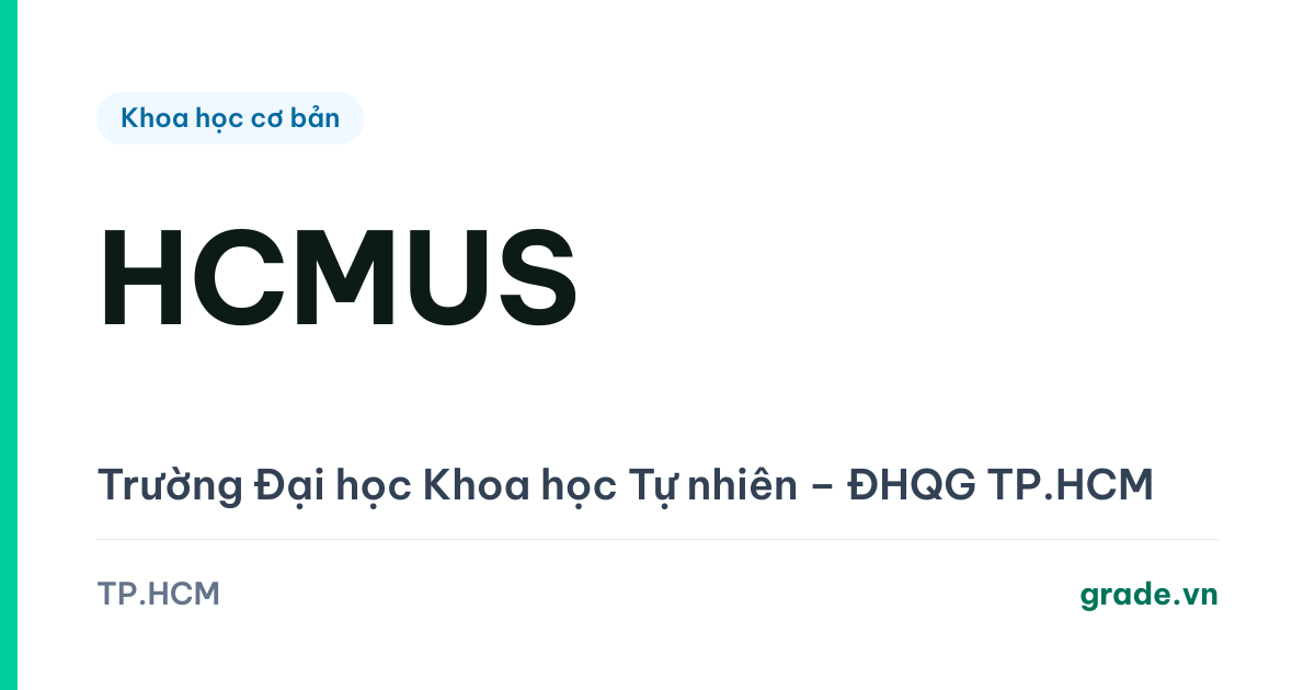 Review Trường ĐH Khoa học Tự nhiên – ĐHQG TP.HCM: 29,32 cho Khoa học máy tính, 21,5 cho Khoa học môi trường