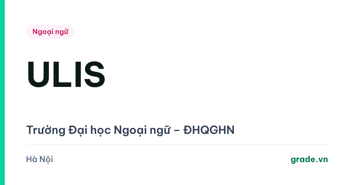 Review Trường ĐH Ngoại ngữ – ĐHQGHN (ULIS): Sư phạm tiếng Anh 28,12 điểm, tiếng Ả Rập 21,05 — và 7 điểm chênh ấy nói gì